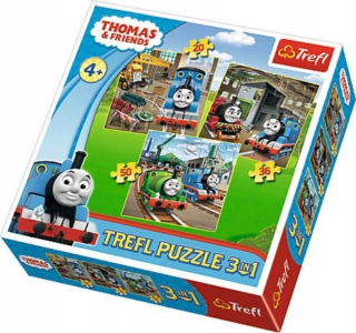 Vláčik Tomáš  - ND17_PU-6642 Puzzle 3in1 Tomek sa pohybuje do akcie 34821