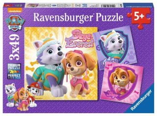 PAW Patrol - ND17_PU-6857 Puzzle 3x49EL PSI PATROL Sky & Ever
