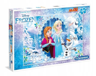 Elsa Frozen - ND17_PU-7207 Clementoni Puzzle 100el Maxi mrazené 0
