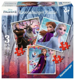 Elsa Frozen - ND17_PU-9280 Puzzle 3in1 mrazené 2 krajiny ľadu 25/36