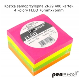 ND17_SZ-65054 Samolepiaci členok. Fluo 76mmx76 mm Zi