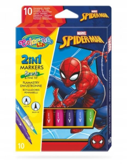SPIDERMAN - ND17_SZ-75435 Obojstranné flamers 10 farieb farieb