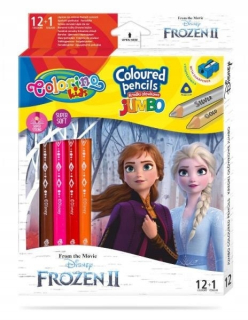 Elsa Frozen - ND17_SZ-75457 ceruzky CRAYONS TRIUGULAR JUMBO 12 S