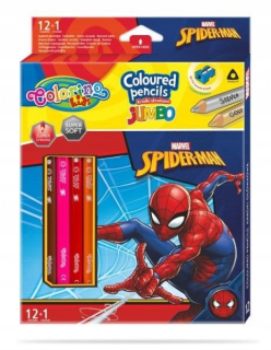 SPIDERMAN - ND17_SZ-75458 Ceruzky CRAYONS TRIUGULAR JUMBO 12 S