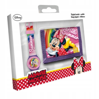 Minnie Mouse - ND17_ZB-126751 Digitálne hodinky s myšou peňaženkou
