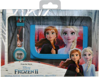Elsa Frozen - ND17_ZB-126761 Digitálne hodinky s peňaženkou KRAI