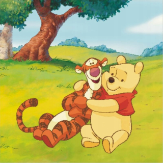 Medvedík Pú - Nd19_arddf-02a plátno maľovanie 23x23 Winnie Puchat