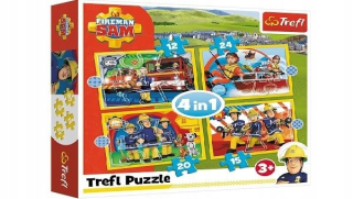 Požiarnik Sam  - ND22 _ *** TREFL PUZPLES 4IN1 Užitočné hasič Sam 34373