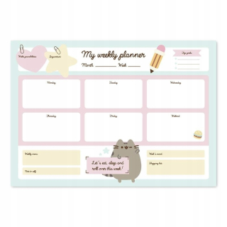 Pusheen - ND38_BPSA30002 PUSHEN - Týždenný plánovač z kolesa