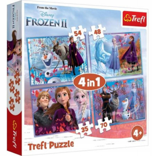 Elsa Frozen - ND39_448087 -Puzzle 4in1 TREFL 34323 Travel