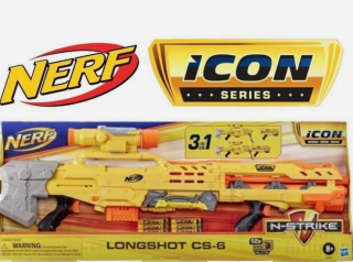 NERF N-STRIKE ICON SÉRIE LONGSHOT 3W1 E8886 PIŠTOLETOVÁ Karabína