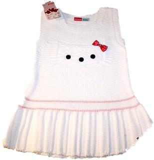 HELLO KITTY Nino deti * - Krásne pletené šaty R.2 92 cm