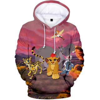 Leví kráľ - Nová levová mikina Guard King Lion 3D Tlač prednej zadnej časti