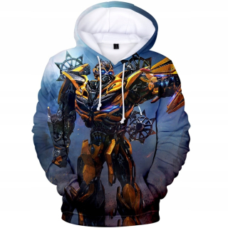 TRANSFORMERS - Nová mikina Transformers Bumblebee Printer Predná zadná strana