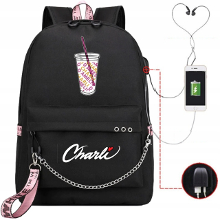 Školský batoh, taška - Nový batoh Charli Damelio Tik Tok Tok Big A4 Farby