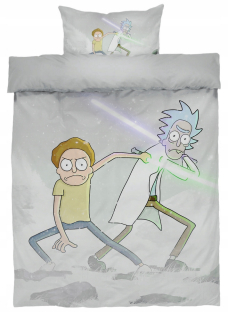 Rick and Morty - Nová detská posteľná bielizeň 140 x 200 Rick a Morty