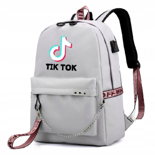 Aktovka školská taška - NOVINKA BATOHY TIK TOK BATOHY FARBY VZORY VEĽKÉ A4 USB