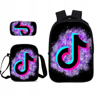 Aktovka školská taška - NOVÝ BACKPACK SET CASE CASE BAG TIK TOK