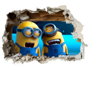 Mimoni - Nálepka Minionki, chytrý z steny 120x90cm