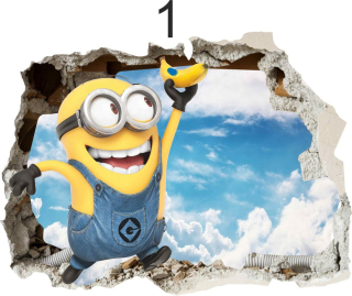 Mimoni - Nálepka Minionki, chytrý z steny. Rôzne vzory