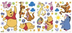 Medvedík Pú - Nástenná nálepka Winnie PÚ 40234