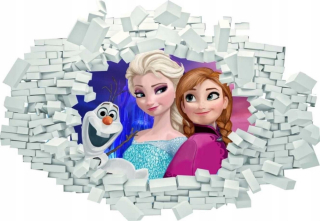 Elsa Frozen - Nástenná nálepka mrazená krajina Ice 160x110 ELSA