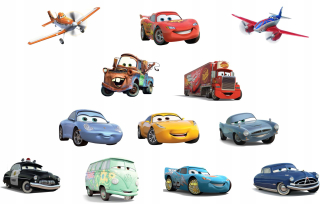 McQueen - Autá samolepky Cars Cuars Zigzak McQueen 100x80cm Car1230