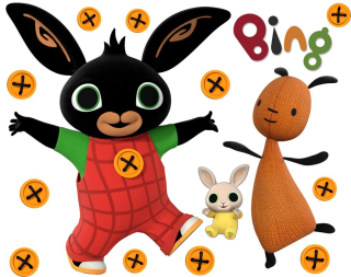 BING A PRIATELIA - Nálepky na bing, flop a charlie