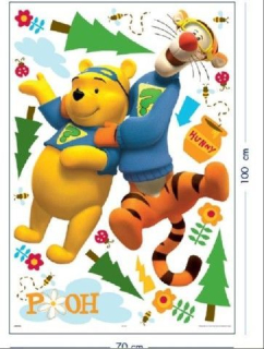 Medvedík Pú - Nálepky Winnie Pú Tigger Veľká veľká nálepka