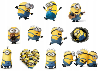 Mimoni - Nálepky pre deti. Minion set 100x80cm min01