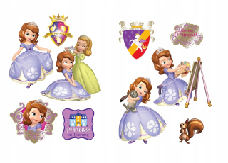 Princezna sofia - Detské nálepky na stenovej stene Zosia 140x50