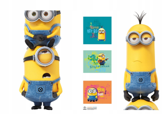 Mimoni - Detské nálepky na nábytku šatníka minion 140x50