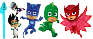 Pyžamasky - Detské nálepky z rozprávky PJMASKS PIDŻAMERSI
