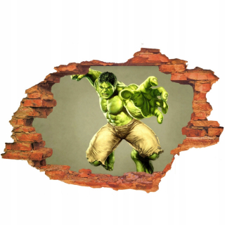 HULK - 3D komiksové samolepky na stenu HULK pre deti