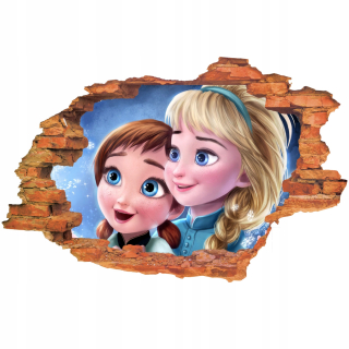 Elsa Frozen - 3D nástenné nálepky krajiny ľadu pre deti