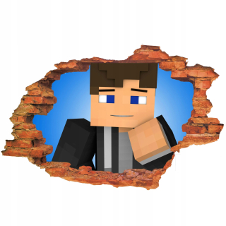 MINECRAFT - 3D nástenné nálepky Minecraft pre deti