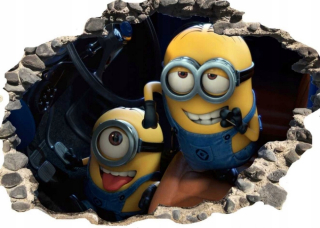 Mimoni - 3D nástenné nálepky Minion Tale 130x90cm