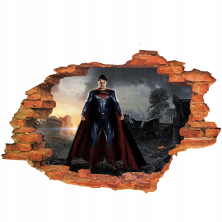 Superman - 3D steny samolepky superman pre deti komiks