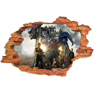 TRANSFORMERS - Nástenné nálepky 3D transformátory pre deti