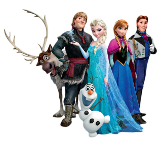 Elsa Frozen - Nástenné nálepky XL Pozemok z ľadu Frozen Elsa Olaf