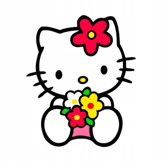 HELLO KITTY Nástenné nálepky pre dieťa Dobrý deň, Kitty