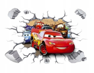McQueen - Nástenné nástenné nálepky Autá Cars Zigzag šrot