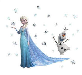 Elsa Frozen - Nástenné nálepky Pozemok z ľadu ELSA OLAF