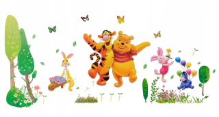 Medvedík Pú - Nástenné nástenné nálepky Winnie PÚ WS-0003