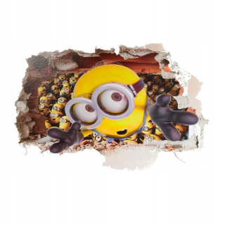 Mimoni - Stenové nálepky minion 3D minion