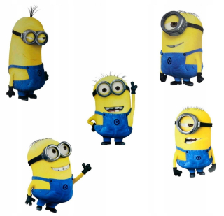 Mimoni - Stenové nálepky minion 5 znakov