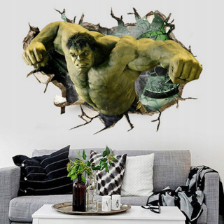 HULK - 3D samolepky na stenu Avengers Hulk