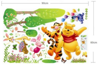 Medvedík Pú - Nástenné nálepky Winnie Pú Mega Veľký list