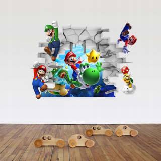 Super Mario - Super Mario steny nálepky