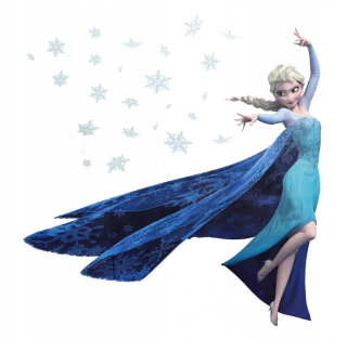 Elsa Frozen - Nástenné nálepky Stena krajiny Ice Elsa Star